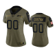 Women's Seattle Seahawks Custom Olive 2021 Salute To Service Limited NFL Jersey