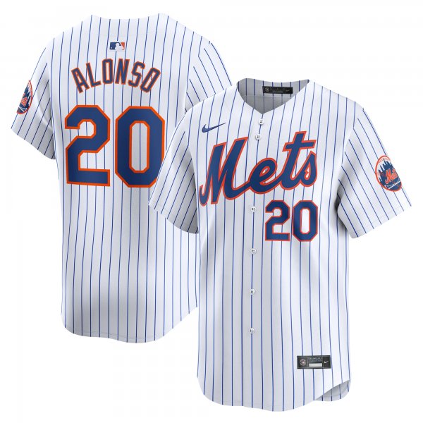 Youth New York Mets Pete Alonso Nike White Home Limited Player Jersey