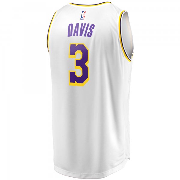 Men's Los Angeles Lakers Anthony Davis Fanatics White Fast Break Replica Player Jersey - Association Edition