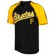 Men's Pittsburgh Pirates Stitches Black Button-Down Raglan Fashion Jersey