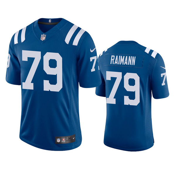 Men's Nike NFL Indianapolis Colts Bernhard Raimann #79 Royal Vapor Limited Jersey