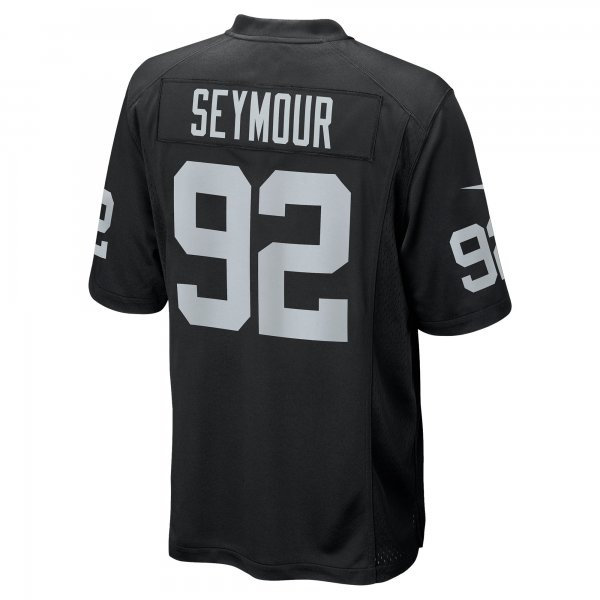 Men's Las Vegas Raiders Richard Seymour Nike Black Retired Player Game Jersey