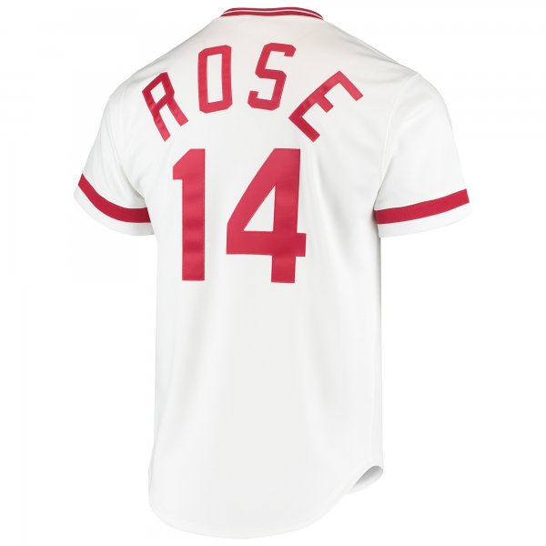 Men's Cincinnati Reds Pete Rose Mitchell & Ness White Cooperstown Collection Jersey