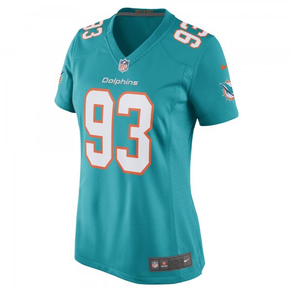 Women's Miami Dolphins Trey Flowers Nike Aqua Game Player Jersey