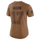 Women's Buffalo Bills Josh Allen Nike Brown 2023 Salute To Service Limited Jersey