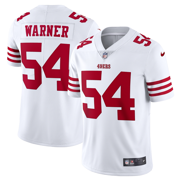 Men's San Francisco 49ers Fred Warner Nike White Vapor Limited Jersey-(2022 New Style)