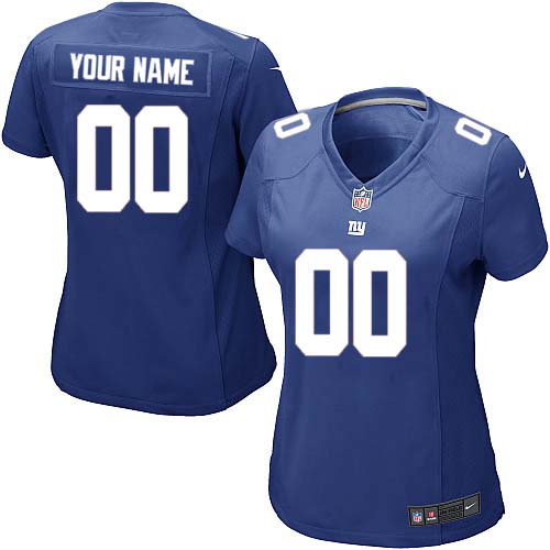 Nike New York Giants Customized Royal Blue Stitched Elite Women's NFL Jersey