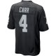 Youth Las Vegas Raiders Derek Carr Nike Black Team Color Game Jersey