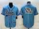 Men's Tennessee Titans Blank Light Blue Stitched Baseball Cool Base Jersey