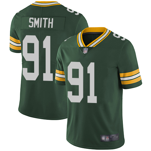 Men's Green Bay Packers #91 Preston Smith Green Team Color Stitched NFL Vapor Untouchable Limited Jersey