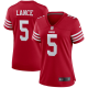 Women's San Francisco 49ers Trey Lance Nike Scarlet Team Player Game Jersey-(2022 New Style)