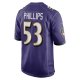 Men's Baltimore Ravens Del'Shawn Phillips Nike Purple Game Player Jersey