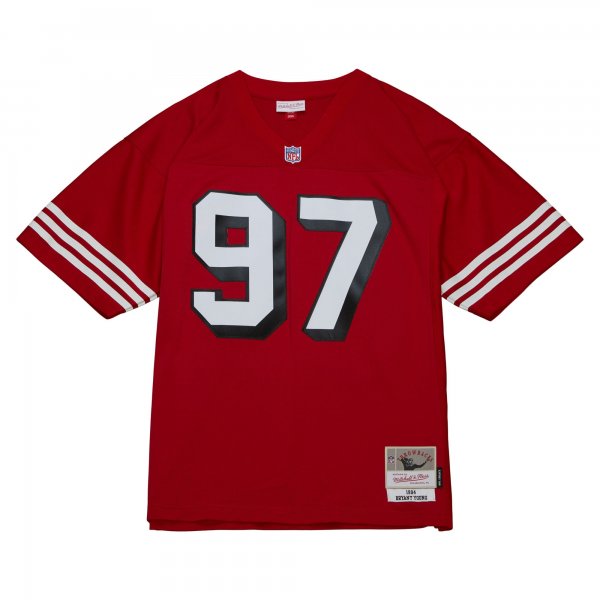 Men's San Francisco 49ers Bryant Young Mitchell & Ness Scarlet Legacy Replica Jersey