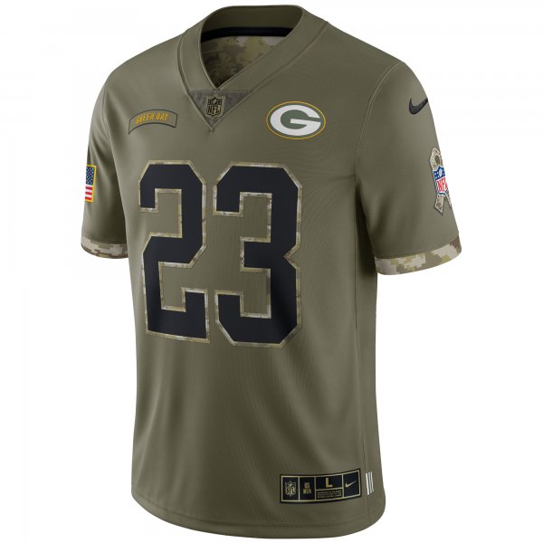 Men's Green Bay Packers Nike Olive 2022 Salute To Service Limited Jersey