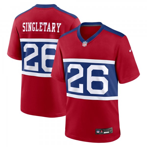 Men's New York Giants #26 Devin Singletary Nike Century Red Alternate Player Game Jersey