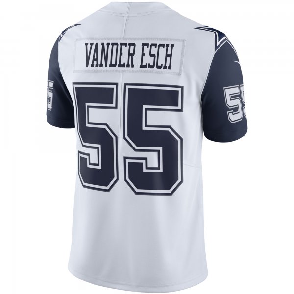 Men's Dallas Cowboys Leighton Vander Esch White Nike Color Rush Vapor Limited Jersey