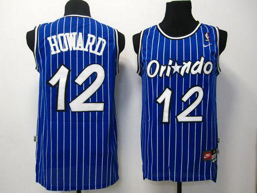 Men's Orlando Magic #12 Dwight Howard Blue Throwback Stitched NBA Jersey