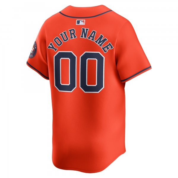 Men's Houston Astros  Nike Orange  Alternate Limited Custom Jersey