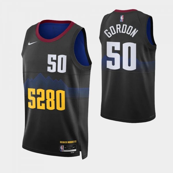 2023-24 City Edition Denver Nuggets #50 Aaron Gordon Black 5280 Swingman Jersey