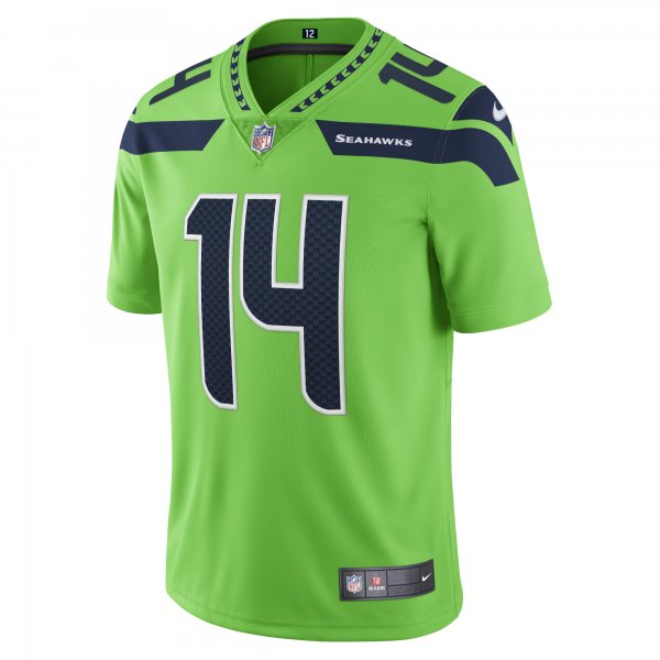 Men's Seattle Seahawks DK Metcalf Nike Neon Green Vapor Limited Player Jersey