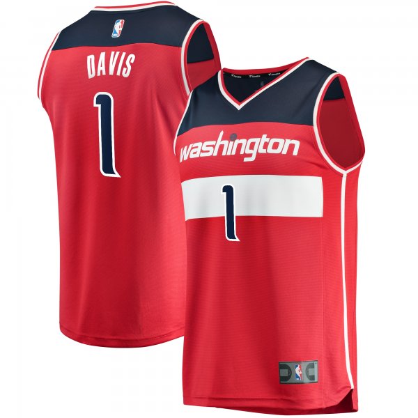 Men's Washington Wizards Johnny Davis Fanatics Red Fast Break Replica Player Jersey Icon - Edition