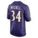 Men's Baltimore Ravens Keaton Mitchell Nike  Purple  Game Jersey