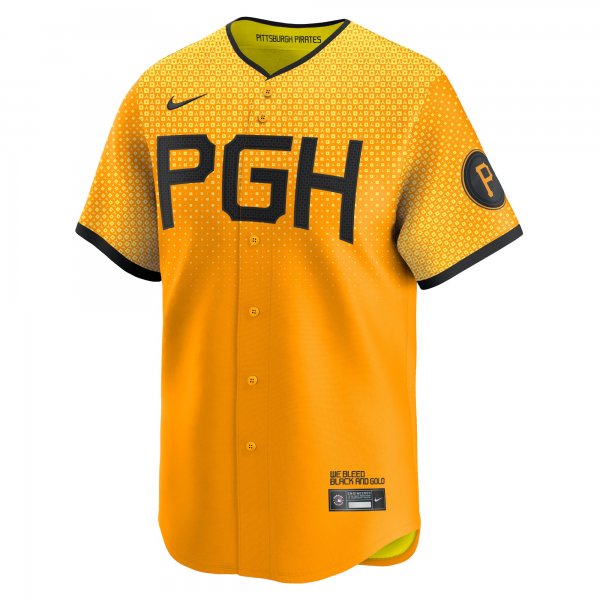 Men's Pittsburgh Pirates Roberto Clemente Nike Gold City Connect Limited Player Jersey