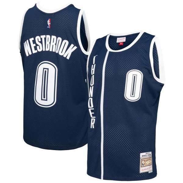 Men's Oklahoma City Thunder Russell Westbrook Mitchell & Ness Blue 2015/16 Swingman Jersey