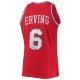 Men's Philadelphia 76ers Julius Erving Mitchell & Ness Red 1982/83 Hardwood Classics NBA 75th Anniversary Diamond Swingman Jersey