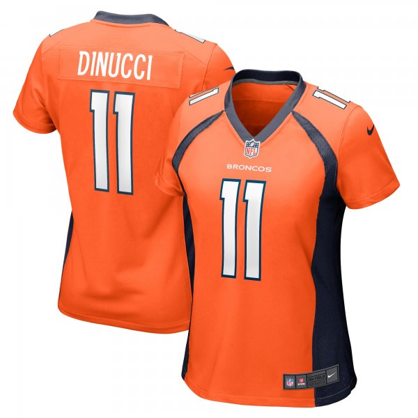 Women's Denver Broncos Ben DiNucci Nike  Orange Team Game Jersey