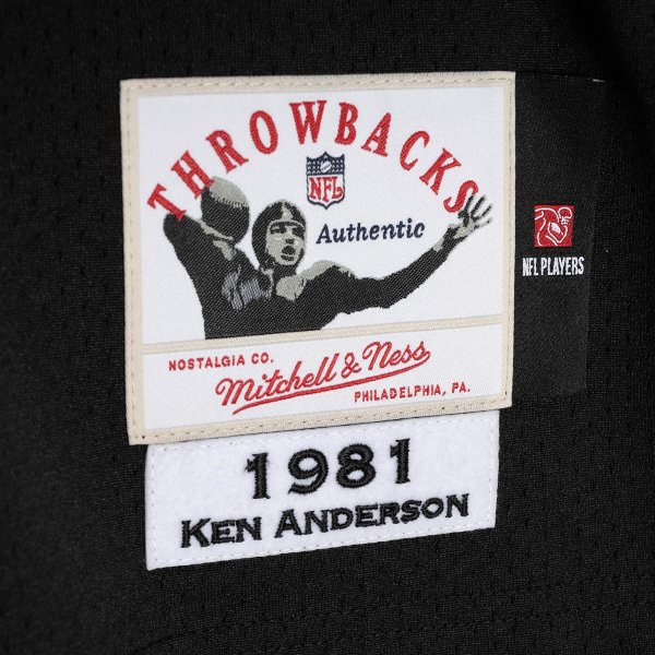 Men's Cincinnati Bengals 1981 Ken Anderson Mitchell & Ness Black Throwback Retired Player Jersey