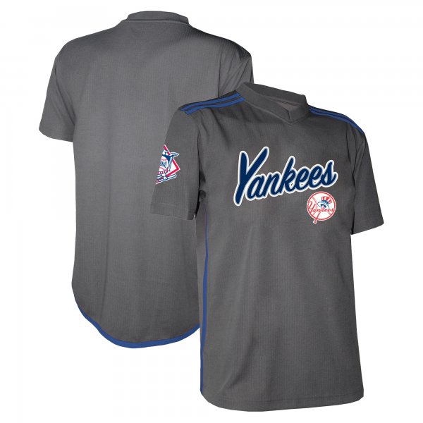 Youth New York Yankees Stitches Charcoal Team V-Neck Jersey