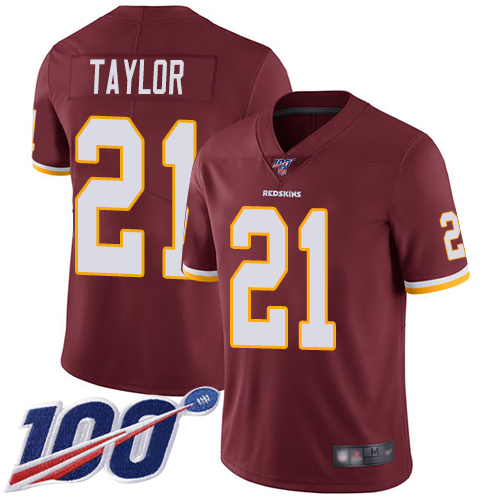 Washington Redskins #21 Sean Taylor Burgundy Red Team Color Men's Stitched NFL 100th Season Vapor Limited Jersey