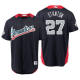 Men's 2018 MLB All Star #27 Giancarlo Stanton Navy Home Run Derby American League Cool Base Jersey