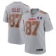 Men's #87 Travis Kelce Kansas City Chiefs Nike Super Bowl LVIII Atmosphere Fashion Limited Jersey  Gray