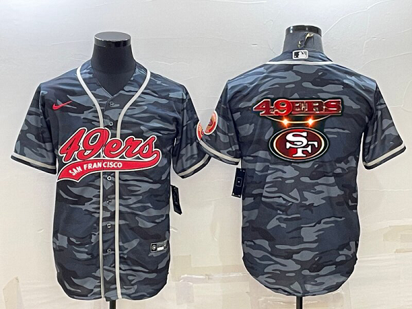 Men's San Francisco 49ers Blank Camouflage Stitched Baseball Cool Base Jersey