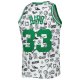 Men's Boston Celtics Larry Bird Mitchell & Ness White 1985/86 Hardwood Classics Doodle Swingman Jersey