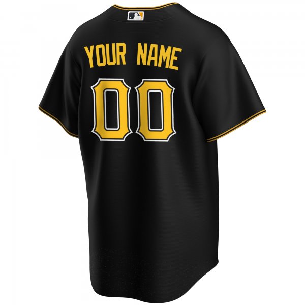 Men's Pittsburgh Pirates Nike Black Alternate Replica Custom Jersey