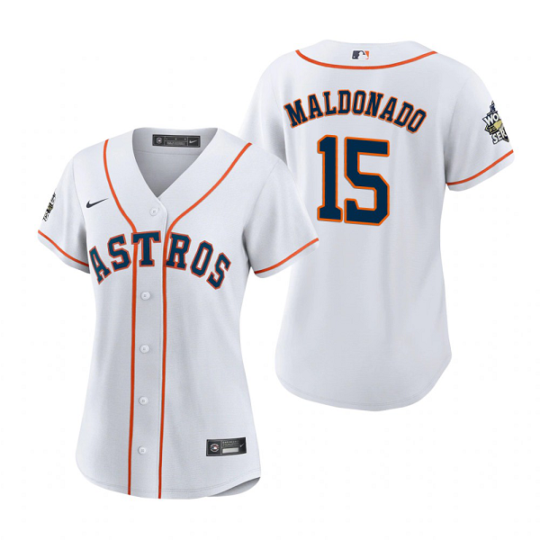 Women's Houston Astros Martin Maldonado White 2022 World Series Cool Base Jersey