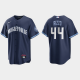 Men's Chicago Cubs #44 Anthony Rizzo Navy 2021 MLB City Connect Cool Base Jersey