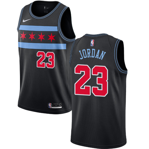 Men's Nike Chicago Bulls #23 Michael Jordan Black Swingman City Edition 2018/19 NBA Jersey