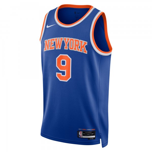 Unisex New York Knicks RJ Barrett Nike Blue Swingman Jersey - Icon Edition