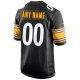 Men's Pittsburgh Steelers Nike Black Custom Game Jersey