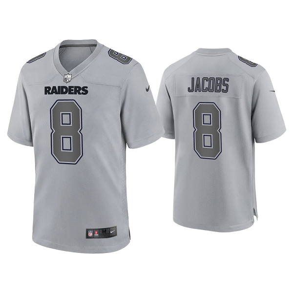 Men's Las Vegas Raiders Josh Jacobs Gray Atmosphere Fashion Game Jersey