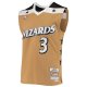 Men's Washington Wizards Caron Butler Mitchell & Ness Gold 2001/02 Hardwood Classics Swingman Jersey