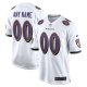 Men's Baltimore Ravens Nike White Custom Game Jersey