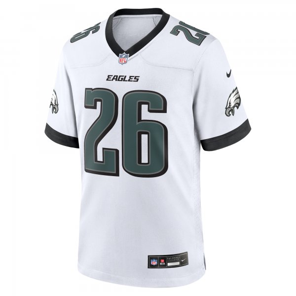 Men's Philadelphia Eagles Saquon Barkley Nike  White White Game Jersey