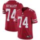 Men's Nike San Francisco 49ers #74 Joe Staley Red Team Color Stitched NFL Vapor Untouchable Limited Jersey