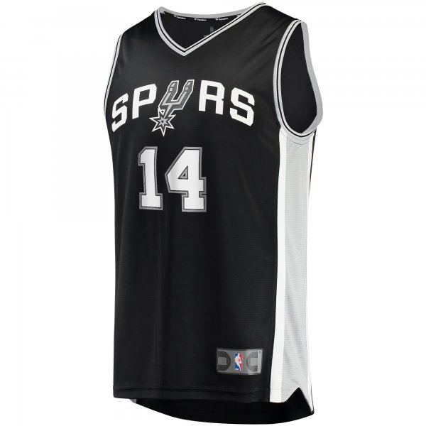 Men's San Antonio Spurs Blake Wesley Fanatics Black Fast Break Replica Player Jersey - Icon Edition