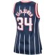 Women's Houston Rockets Hakeem Olajuwon Mitchell & Ness Navy  Hardwood Classics Swingman Jersey